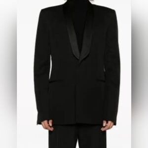 Givenchy Elegant Black Tuxedo Jacket Wool 46R